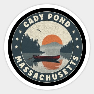 Cady Pond Massachusetts Sunset Sticker